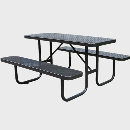 6ft 8ft perforated steel picnic table bench
