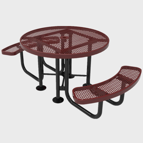 Thermoplastic coated commercial disabled picnic tables