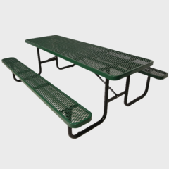 Custom outdoor commercial mesh picnic table bench