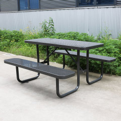 6ft 8ft perforated steel picnic table bench