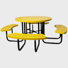 Outdoor luxury circular picnic style dining table