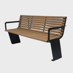 outdoor park hardwood bench seat