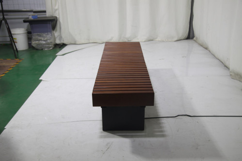 outdoor no back wooden bench seat