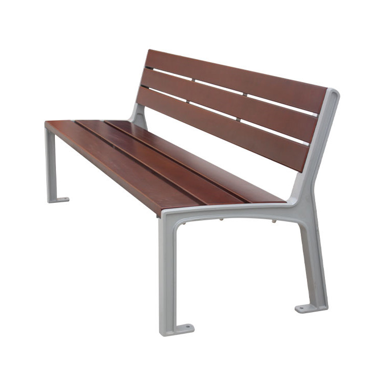 outdoor public WPC wooden bench