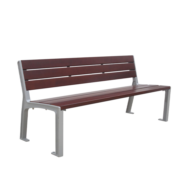 outdoor public WPC wooden bench