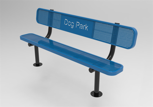 Expanded metal Outdoor park garden dog bench