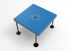 Dog park grooming deck dog paw table