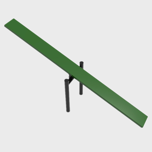 Embedded dog teeter totter agility seesaw