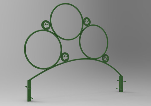 Small dog agility equipment embedded hoop jump