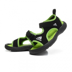 Adidas Supercloud Sandals 2k Kids Carbon Black Neon Green