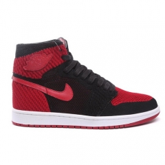 Authentic Air Jordan 1 Flyknit Red Black Men