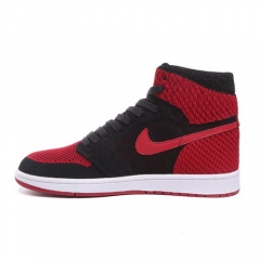 Authentic Air Jordan 1 Flyknit Red Black Men