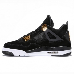 Authentic Air Jordan 4 Black Suede Men