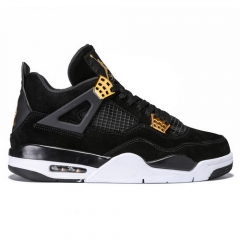 Authentic Air Jordan 4 Black Suede Men