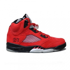 Authentic Air Jordan 5 Raging Bull Red Suede