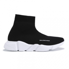 Authentic Balenciaga Speed Trainer Black White Men