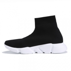 Authentic Balenciaga Speed Trainer Black White Men