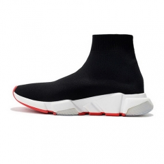 (Women) Authentic Balenciaga Speed Trainer Black White Red Grey