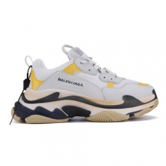 Authentic Balenciaga Triple S White Yellow Black Men