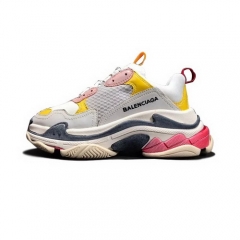 (Women) Authentic Balenciaga Triple S White Black Red Yellow