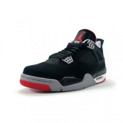 (Women) Air Jordan 4 Retro Bred Black Fire Red