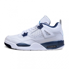 (Women) Air Jordan 4 White Columbi Blue Midnight Navy