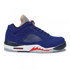 (Women) Authentic Air Jordan 5 Low Knicks Orange Blue