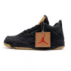 Authentic Air Jordan 4 x Levis Black Men