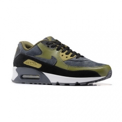 Nike Air Max 90 Grey Suede Army Green Black Men