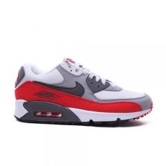 Authentic Nike Air Max 90 White Gray Black Red