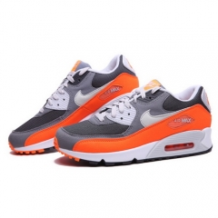 Authentic Nike Air Max 90 Gray Orange White