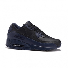 Nike Air Max 90 Leather Black Navy Blue