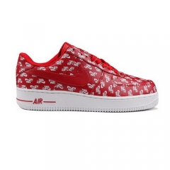 Nike Air Force 1 07 QS Logo Print Low Red White Men