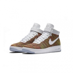 Nike Air Force 1 Flyknit High White Gold Men