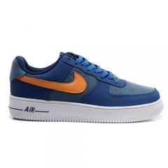 Nike Air Force 1 Low Denim Pack Storm Blue White Vivid Orange