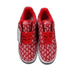 Nike Air Force 1 07 QS Logo Print Low Red White Men