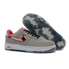 Fashion Men Air Force One Low Grey Red