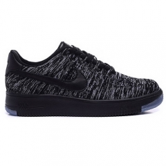 Nike Air Force 1 Flyknit Low Black Grey Men