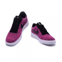 Nike Air Force 1 Flyknit Purple Red Black White Men