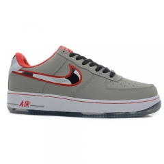 Fashion Men Air Force One Low Grey Red