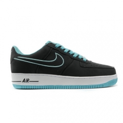 Nike Air Force 1 Low Embroidery Pack Black Turquoise Blue