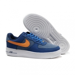 Nike Air Force 1 Low Denim Pack Storm Blue White Vivid Orange