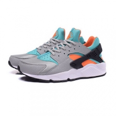 (Women) Nike Air Huarache Grey Green Orange