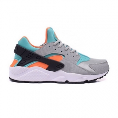 (Women) Nike Air Huarache Grey Green Orange