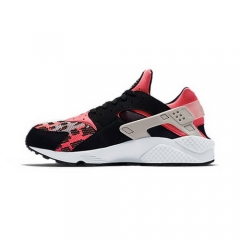 (Women) Nike Air Huarache Black Light Bone Hot Lava White