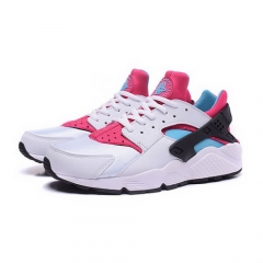 (Women) Nike Air Huarache Run White Fuchsia Teal