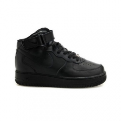 (Women) Nike Air Force One Shoes High Top All Black