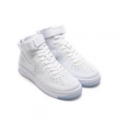 (Women) Nike Air Force 1 Flyknit High White