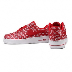 (Women) Nike Air Force 1 07 QS Logo Print Low Red White