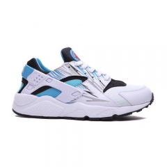 (Women) Nike Air Huarache White Black Blue